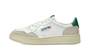 Autry Medalist Leather Suede Low Blanco Verde