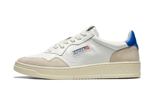 Autry Medalist Leather Suede Low White Light Blue