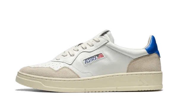 Autry Medalist Leather Suede Low White Light Blue