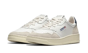 Autry Medalist Leather Suede Low White Navy