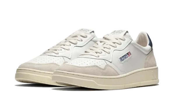 Autry Medalist Leather Suede Low White Navy