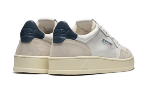 Autry Medalist Leather Suede Low White Navy