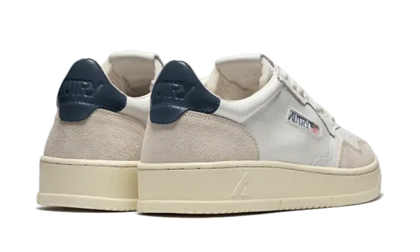 Autry Medalist Leather Suede Low White Navy