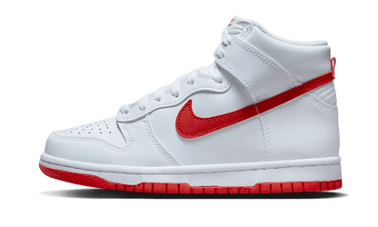 Dunk High White Picante Red