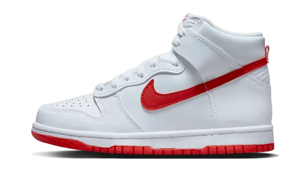 Dunk High White Picante Red
