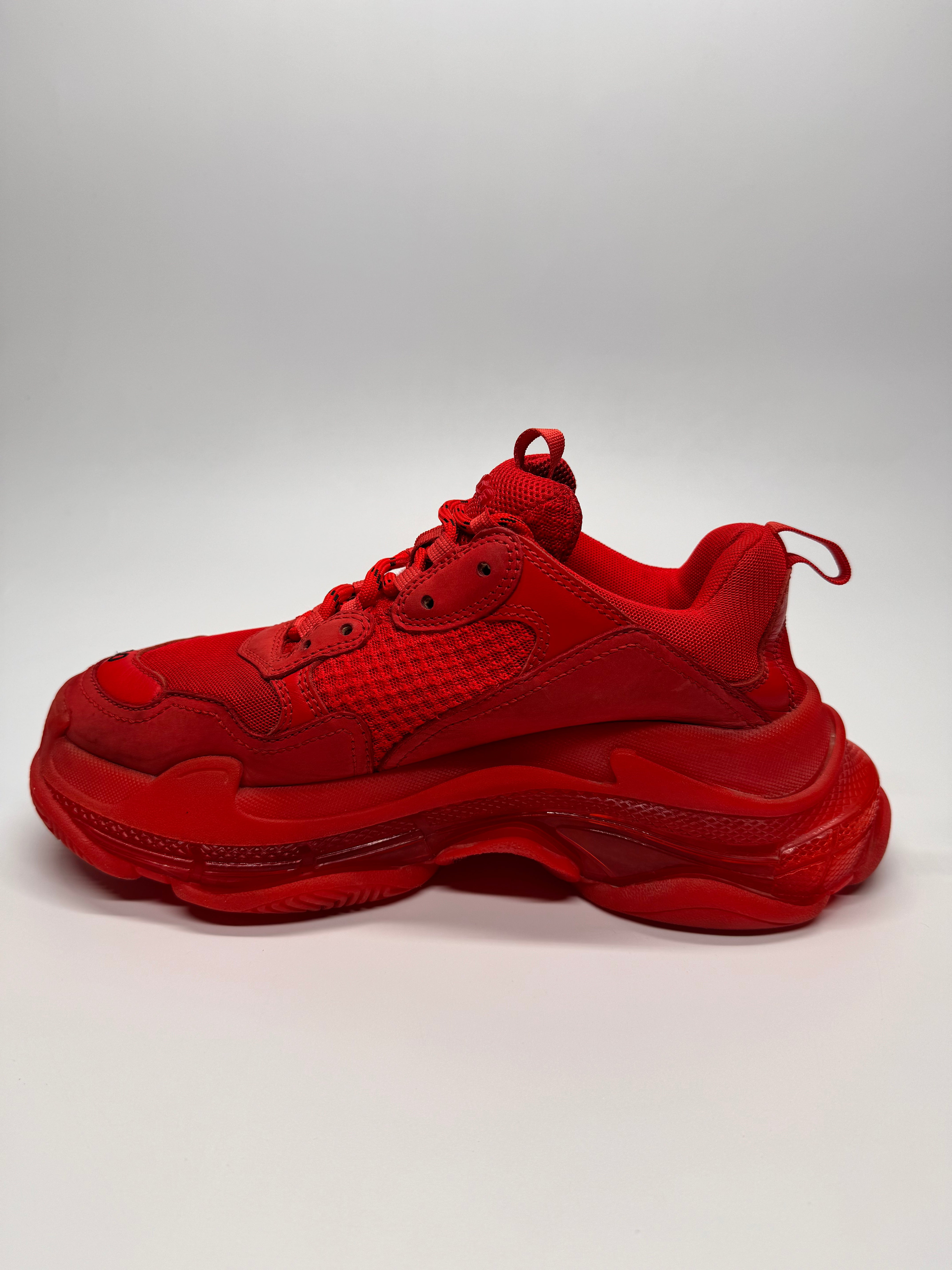 Balenciaga Triple S clear sole red SECOND HAND - Blckthemall s.r.l.s.