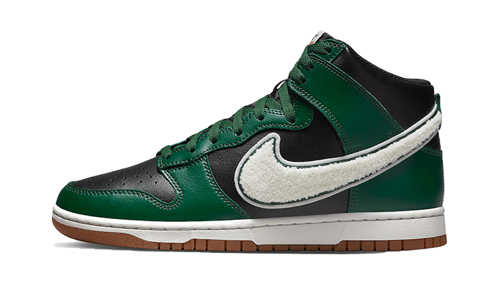 Dunk High Chenille Swoosh Black Green