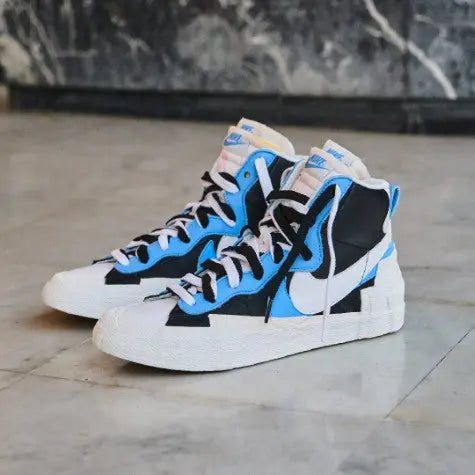Blazer Mid Sacai White Black Legend Blue Nike