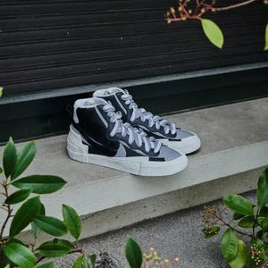 Blazer Mid Sacai Black Grey Nike