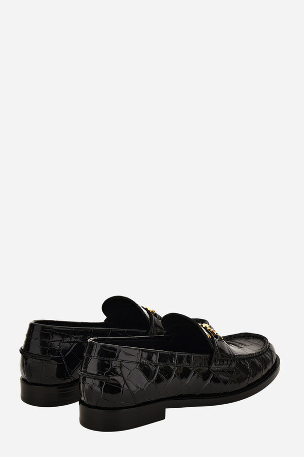 Medusa 95 Loafers In Embossed Croc Calf Leather