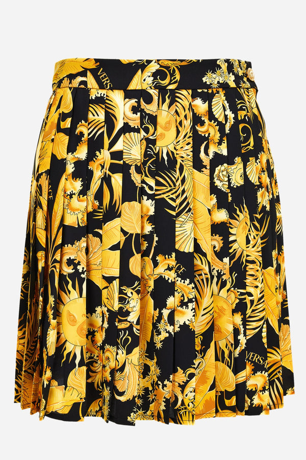 Skirt In Twill Poly Baroque Palm Allover Print
