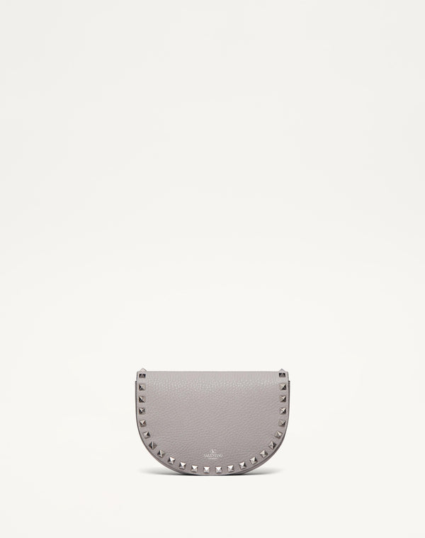 Mini Borsa A Tracolla Rockstud In Vitello Granato