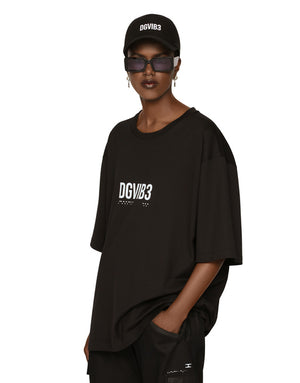 COTTON JERSEY T-SHIRT WITH DGVIB3 PRINT