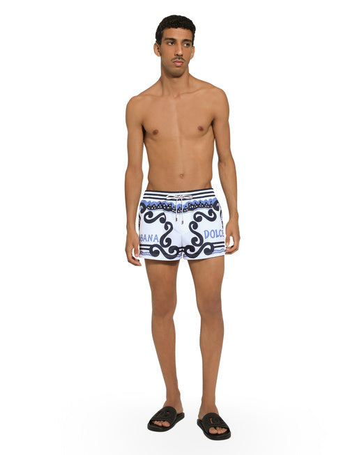 SWIM SHORTS WITH MARINA PRINT