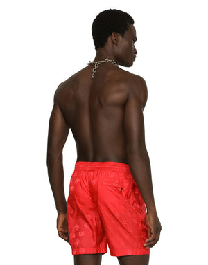 MID-LENGTH SWIM TRUNKS WITH JACQUARD DG MONOGRAM