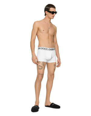 TWO-PACK SOLID-COLOR AND PRINTED STRETCH COTTON BOXERS