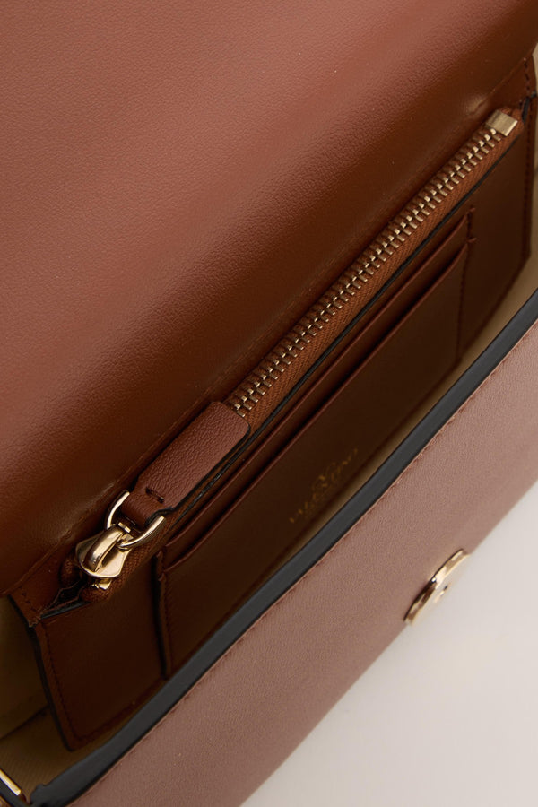 POUCH CON CATENA VLOGO WALK IN VITELLO