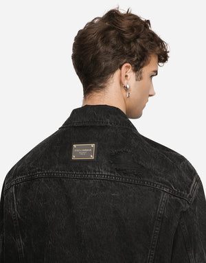 GRAY WASH DENIM JACKET