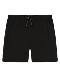 NYLON SWIM SHORTS WITH ALL-OVER LOGO PRINT