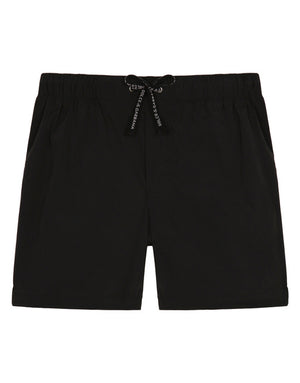 NYLON SWIM SHORTS WITH ALL-OVER LOGO PRINT
