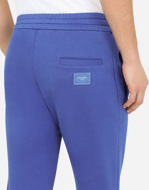 JERSEY JOGGING PANTS WITH BRANDED PLATE