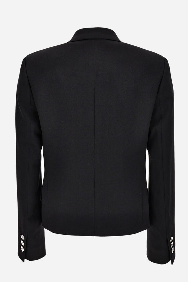 Informal Jacket In Responsible Stretch Wool Grain De Poudre