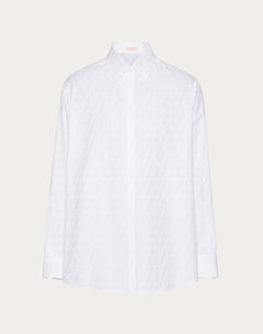 Camicia In Popeline Di Cotone Con Motivo Toile Iconographe