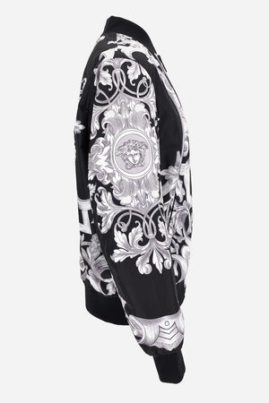 Blouson In Architectural Baroque Print Fabric + Plain Technical Fabric