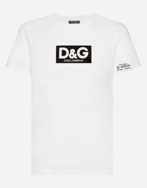 COTTON ROUND-NECK T-SHIRT WITH PATCH