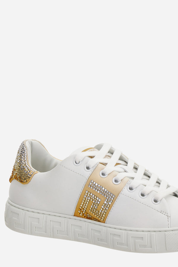 La Greca Sneaker In Free Bio Fabric-Satin-Degrade Strass