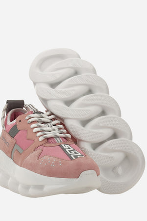 Chain Reaction Sneaker In Split Leather-Fabric-Calf Leather