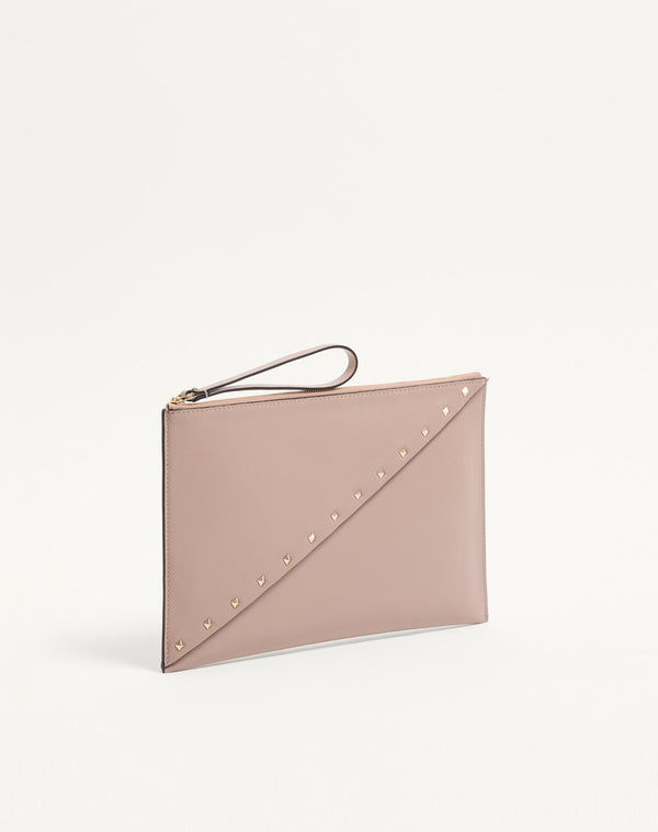 POUCH VALENTINO GARAVANI ROCKSTUD WISPY IN VITELLO