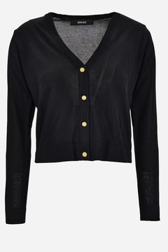Knit Sweater In Medusa Embroidery Viscose Blend