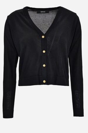 Knit Sweater In Medusa Embroidery Viscose Blend