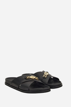 La Greca Sandal In Calf Leather