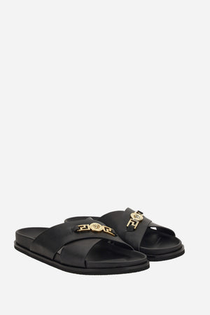 La Greca Sandal In Calf Leather