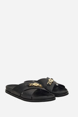 La Greca Sandal In Calf Leather