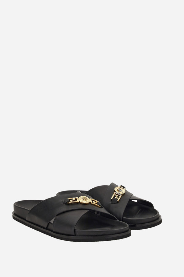 La Greca Sandal In Calf Leather