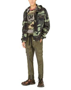 CAMOUFLAGE-PRINT NYLON JACKET