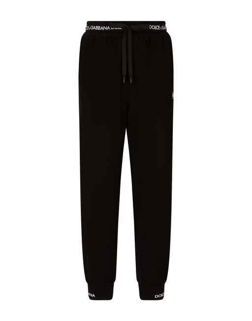 COTTON JOGGING PANTS WITH LOGO PRINT