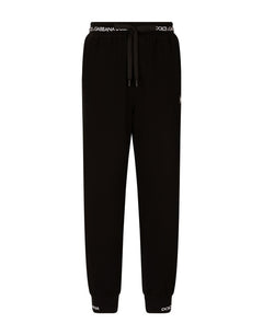 COTTON JOGGING PANTS WITH LOGO PRINT