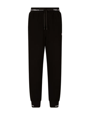 COTTON JOGGING PANTS WITH LOGO PRINT