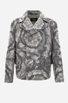 Coat In Responsible Double Splittable Cashmere Mix Macro Barocco Melange