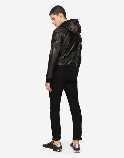 BLACK SLIM-FIT STRETCH JEANS