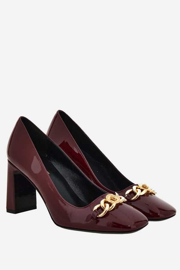 Icon Chain Pump  In Patent Leather