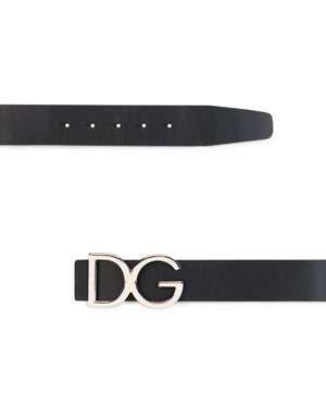 LEATHER BELT WITH DG LOGO