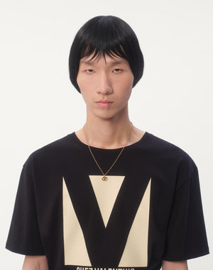 T-Shirt In Cotone Con Stampa Chez Valentino