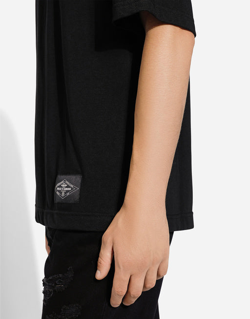 COTTON T-SHIRT WITH LOGO PRINT