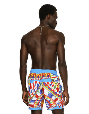 MID-LENGTH SWIM TRUNKS WITH CARRETTO PRINT