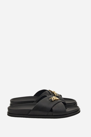 La Greca Sandal In Calf Leather